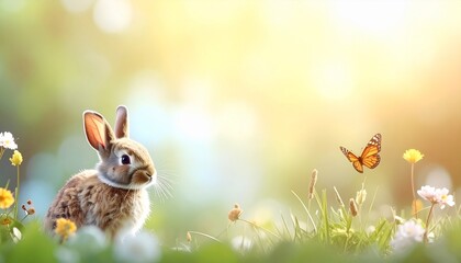 easter bunny in the grass