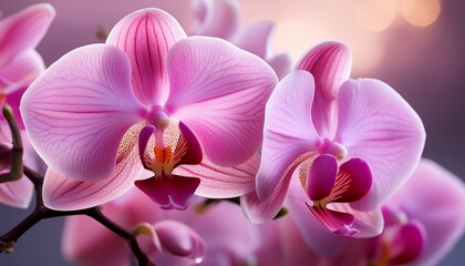 Fototapeta premium pink orchid blossom close up