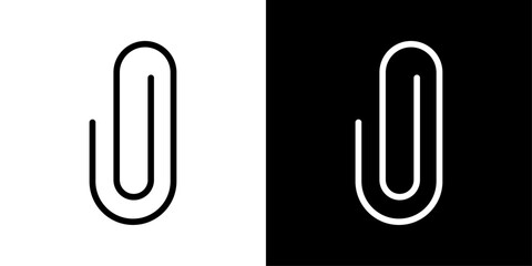 Paperclip attachment icon representing attached files, documents, email attachments, and linked digital resources.