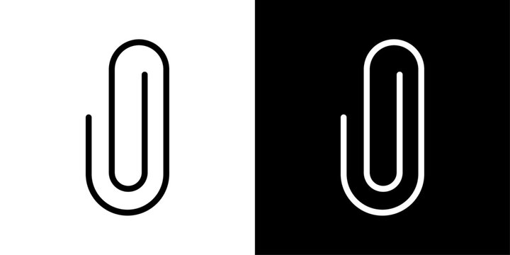 Paperclip attachment icon representing attached files, documents, email attachments, and linked digital resources.