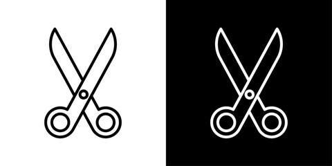 Scissors cut icon representing trimming content, removing sections, and performing cut actions in digital editing tools.