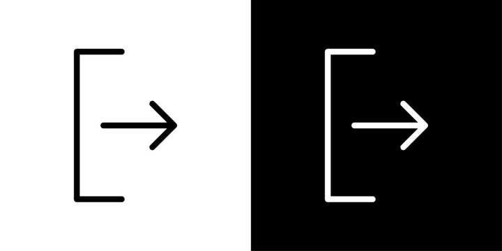 Arrow exiting a door shape, representing logging out, ending sessions, signing off, and leaving an account securely.