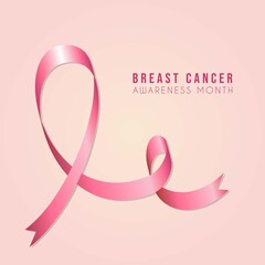 disease, pink, day, banner, survivor, icon, charity, cancer, help, ribbon, support, awareness, breast, health, concept, satin, hope, signs, graphic, care, element, female, vector, curl, symptom, treat