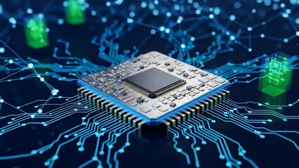 Modern semiconductor nanochip processor structure for advanced computing and digital technology inspiration