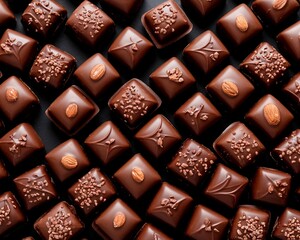 Lots of chocolates on a dark background