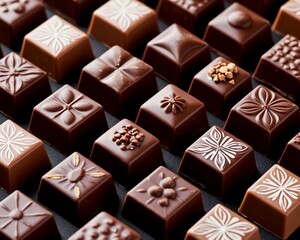 Lots of chocolates on a dark background