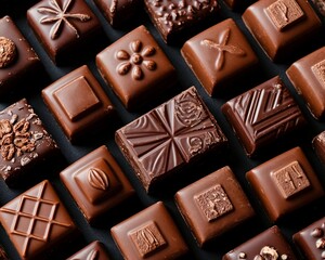 Lots of chocolates on a dark background