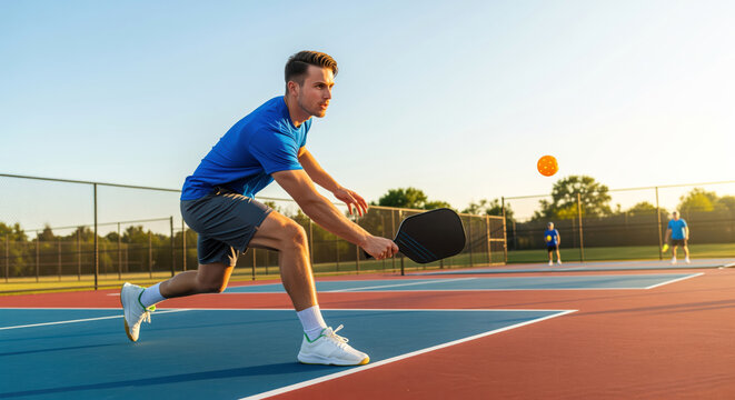 Recreational pickleball league for adults using after work matches to stay active, relieve stress and build local friendships while community parks programs affordable access to organized play