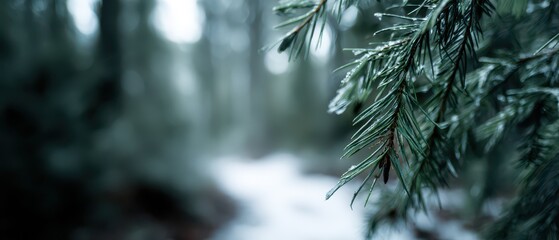 Obraz premium Forest scene with smooth fibula for Christmas joy