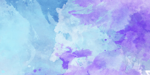 Abstract horizontal colorful watercolor background. Hand drawn vector texture. Brush stroked painting pastel color watercolor