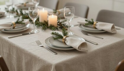 Elegant Table Setting for Cozy Special Occasion