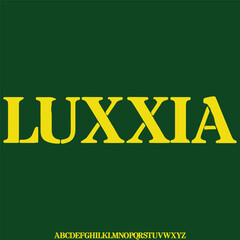 Modern luxury sharp serif alphabet display font vector illustration