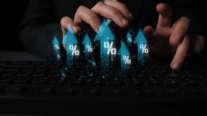 Rising interest rate reflects economic growth. Interest rate increase signals financial changes, interest rate trend drives investment, and interest rate shift affects planning. Marrow - Powered by Adobe