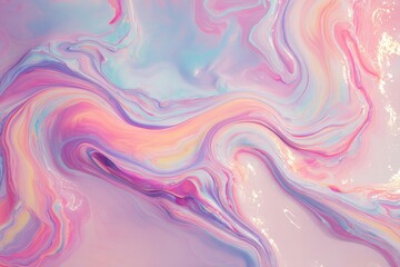 Fototapeta premium Dreamy Iridescent Liquid Abstract Pattern Vibrant Colors