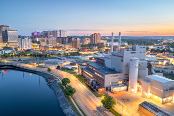Obraz premium Rochester, Minnesota, USA Cityscape Over the Zumbro River 2057