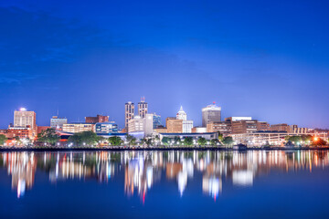 Obraz premium Peoria, Illinois, USA Blue Hour 2028