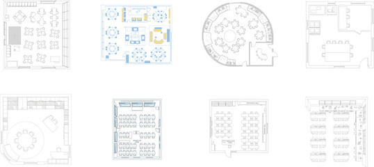 Various Office and Meeting Room Floor Plan Designs Keywords: office, floor plan, layout
