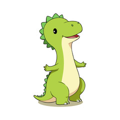 Naklejka premium Cute Brontosaurus Clipart 03