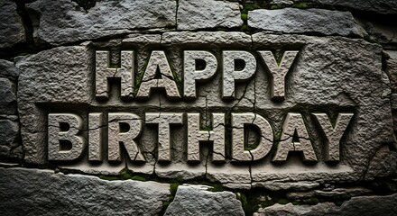 Happy birthday stone wall background texture happy birthday wishes unique birthday card birthday image