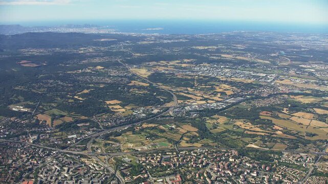 Vue a&eacute;rienne de Jas de Bouffan &agrave; Aix Les Milles &agrave; Aix en Provence