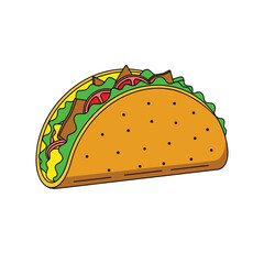 Mexican taco vector illustration design .eps