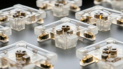 Microfluidic chip device showing tiny channels and chambers