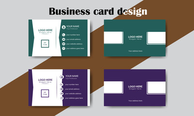 Corporate Business Card Design – Professional Minimal Card Vector	
