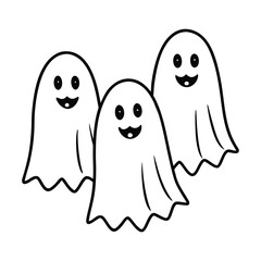 Three wise men cartoon ghost  people symbol design fun