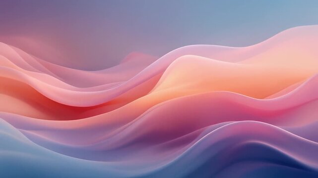 Abstract Waves in Pastel Hues A Serene Gradient of Color and Light