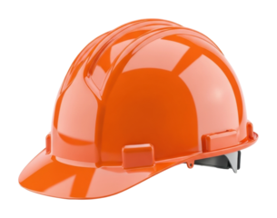 Construction safety action hard hat inspection worksite awareness isolated on transparent background