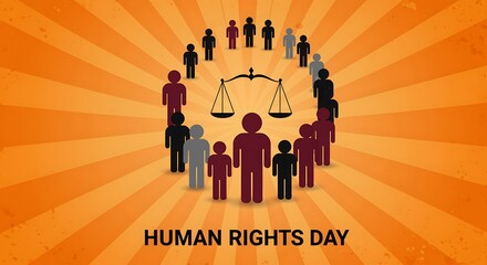 Celebrating Human Rights Day with Equality Justice and Global Unity Concept