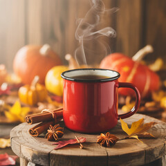 cup of tea with cinnamon sticks
