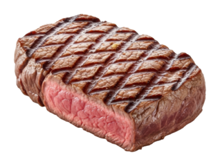 Grilled steak cooking process kitchen food isolated on transparent background