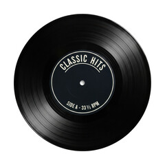 Classic hits vinyl record music collection home isolated on transparent background