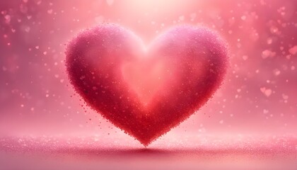 Obraz premium Romantic Pink Heart Background for Valentine’s Day Love Theme.