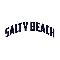 Salty Beach' summer quote typography with outline font for beach lovers T Shirt Design