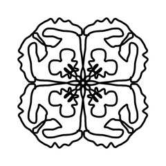  Geometric seamless pattern background mandala motif 