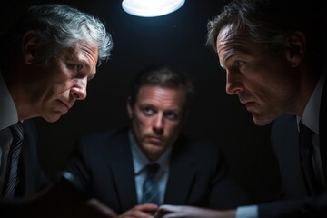 Two Lawyers in a Tense and Dramatic Confrontation During a Legal Case