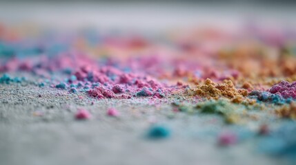 Obraz premium Vibrant colorful powder scattering creating abstract texture