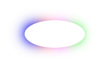 Colorful Neon Glowing Oval Frame Border Abstract Light Gradient Shape Design PNG