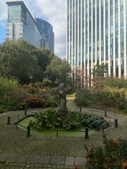 Le jardin botanique à côté du monde des affaires à Bruxelles 