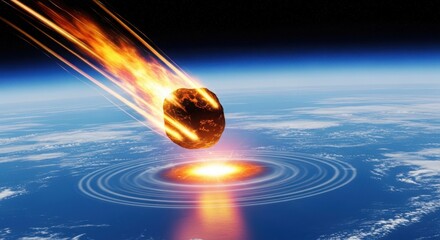Meteorite impact on earth