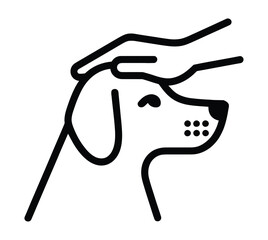Obraz premium A hand gently pets a dog's head, showing care and affection.