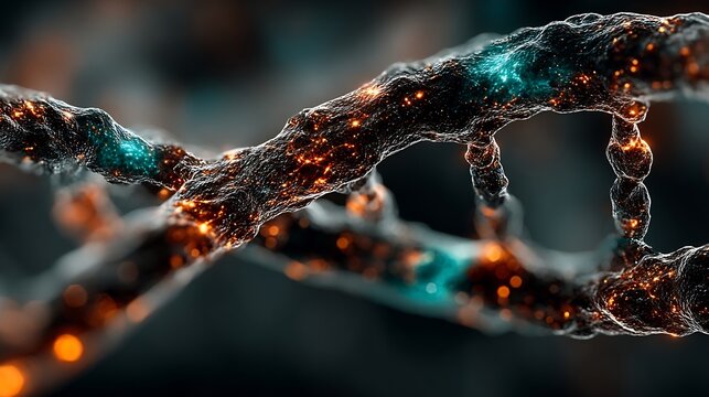Dna structure illustration for genetic research and science visualization use - Powered by Adobe