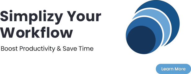 Simplizly your workflow isolated on white background to boost productivity