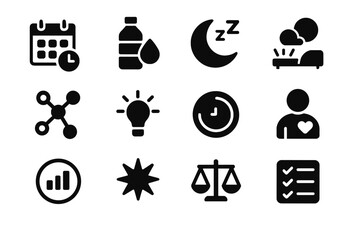 Icons daily break vector reminder session schedule prompt icon node life report