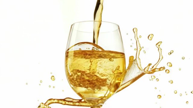 Video A glass filled with red wine and a splash of unknown substance, perfect for use in editorial or commercial content