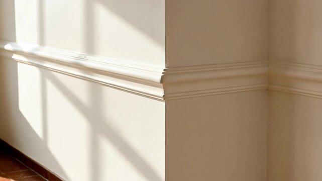 Close medium view of bullnose corner bead installation highlighting the rounded edge finish for a soft elegant wall corner effect in a residential space.
