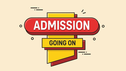 Modern vector banner for the 2026 school admission and university enrollment campaign, registration is now open for applications