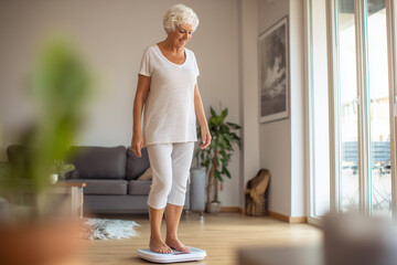 Mature woman with an ideal weight 